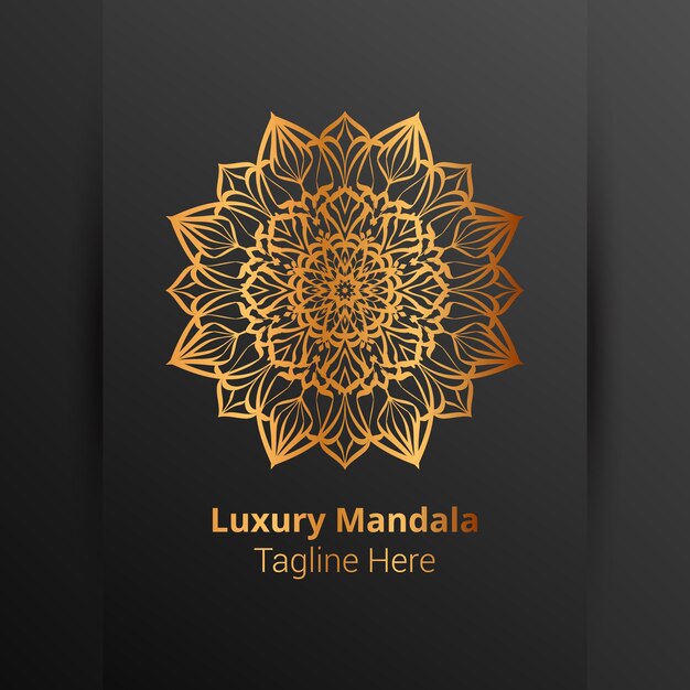 Dit is luxe sier mandala logo achtergrond