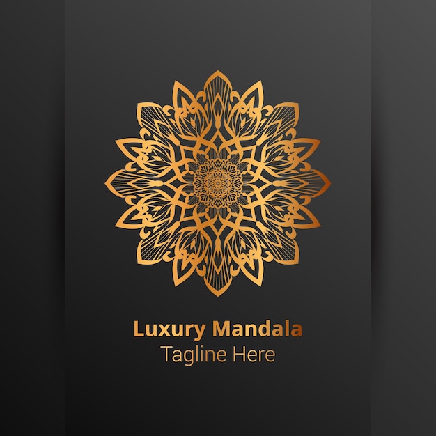 Dit is luxe sier mandala logo achtergrond