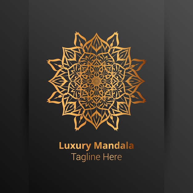 Dit is luxe sier mandala logo achtergrond