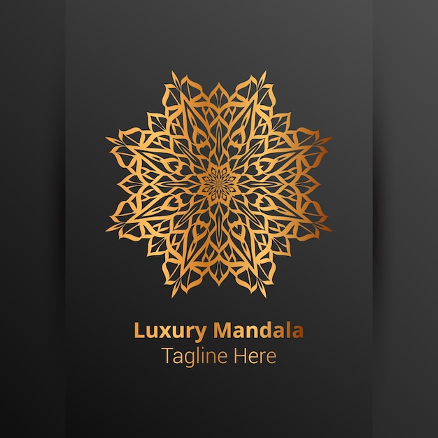 Dit is luxe sier mandala logo achtergrond