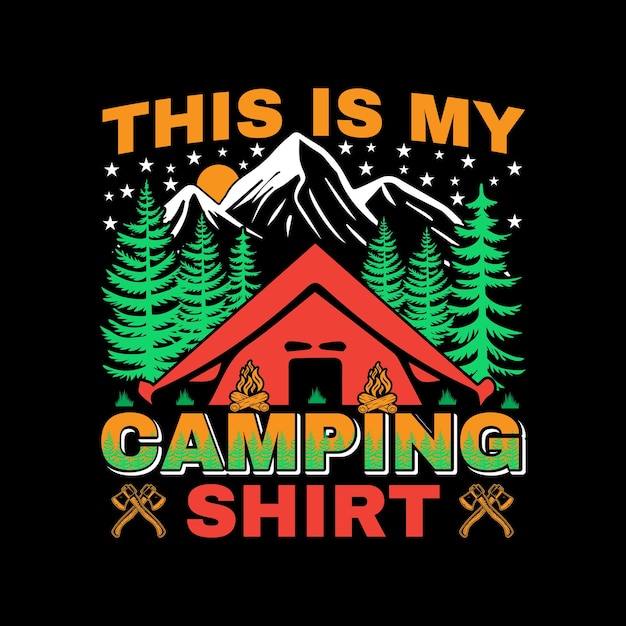 Dit is mijn campingshirt T-shirtontwerp