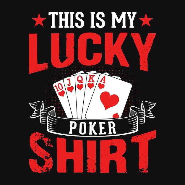 Dit is mijn gelukkige pokershirt poker citaten t-shirtontwerp vectorafbeelding