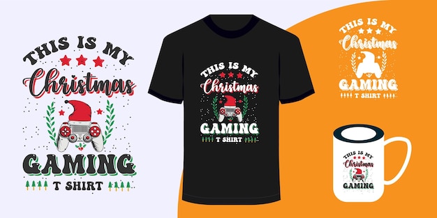 Dit is mijn kerst gaming t-shirt kerst t-shirt ontwerp