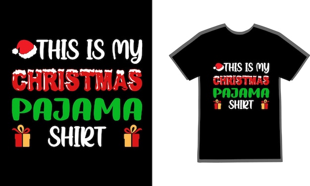 Dit is mijn kerstpyjamashirt. Het grappige ontwerp van T-shirts van Kerstmis.