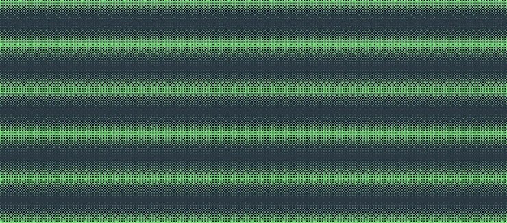 Вектор dither pattern bitmap texture halftone gradient vector striped abstract background video interference green glitch screen with flicker pixels effect wide wallpaper retro 8 bit pixel art abstraction