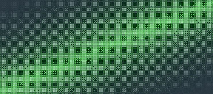 Vector dither pattern bitmap texture halftone gradient vector tilted border panoramic abstract background glitch screen with flicker pixels effect wide backdrop 8 bit pixel art retro video game abstraction