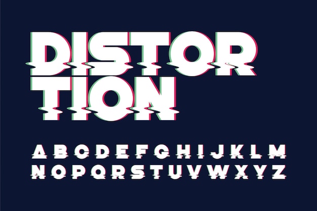 Dithered alphabet font design vector