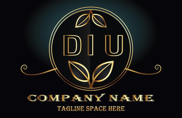 Vector diu letter logo