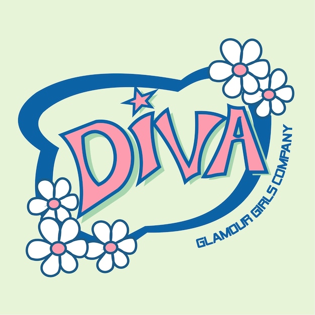 Diva Glamour Girls Company Vector