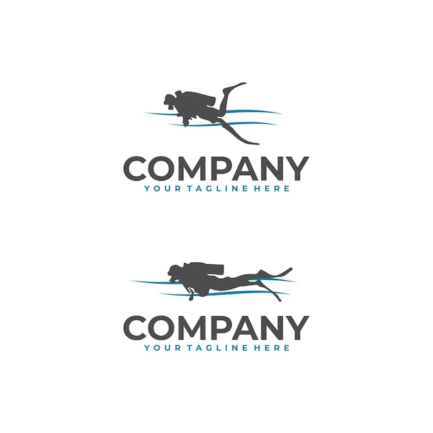 Vector diver logo