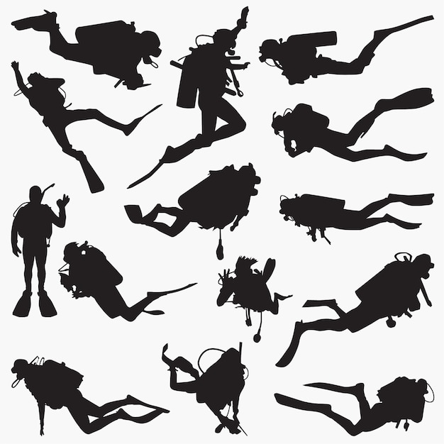 Diver Silhouettes