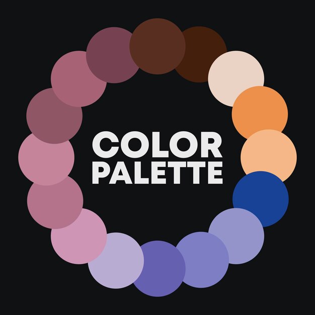 Diverse color palette. Color combinations. Vector illustration