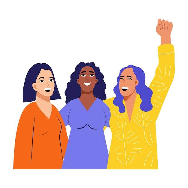 diverse group of women celebrating together