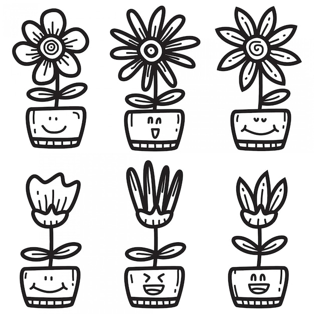 Diverse leuke doodle s voor bloemen