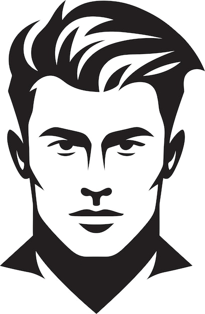 Diverse Masculine Forms Black Vector PortrayalsShades of Manhood Man Vector Black Illustration Serie