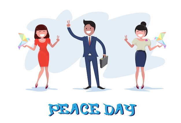 Diverse People Group International Peace Holiday Poster 