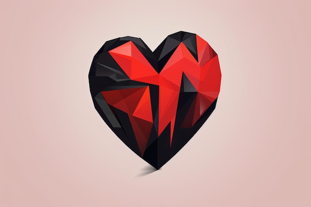 Diverse and unique minimalistic sleek and defined heart design graphic