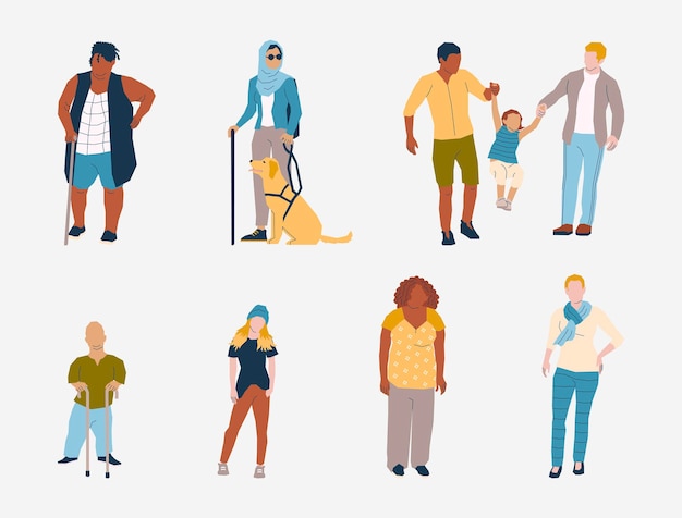 Diversity and Inclusion vector in flat design