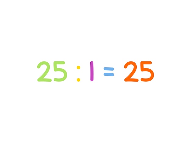 Divided mathematics for children vector template