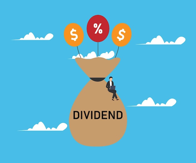 Premium Vector Dividend stock investment return