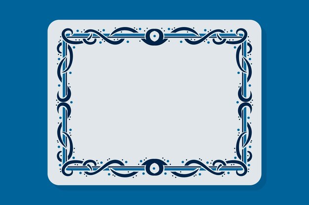 Divider frame ornament with line and shape