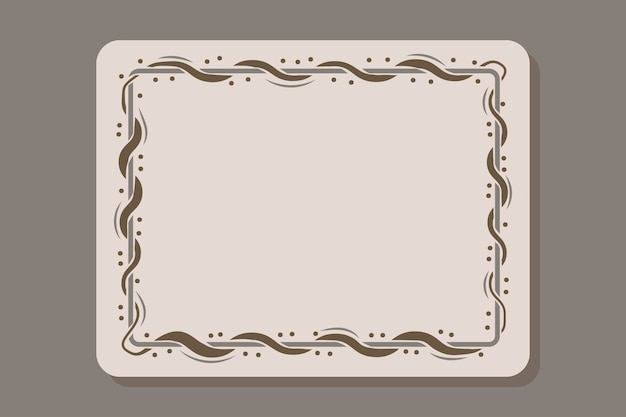 Vector divider frame ornament with line and shape