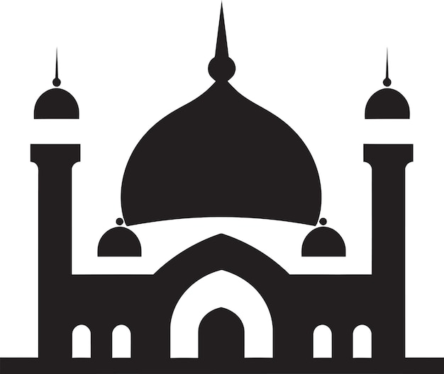 Divine Domain Emblematic Mosque Icon Mosque Marvel Iconic Logo Vector