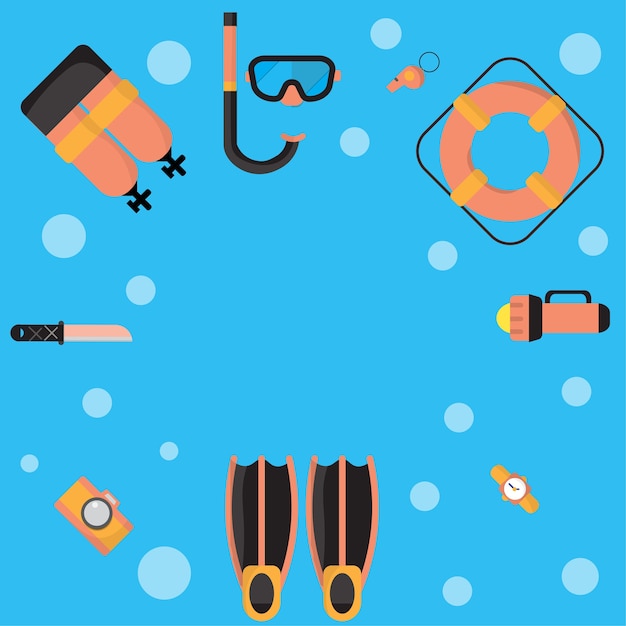 Vector diving background