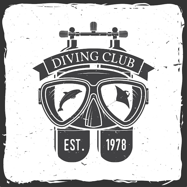 Diving club Vector illustration