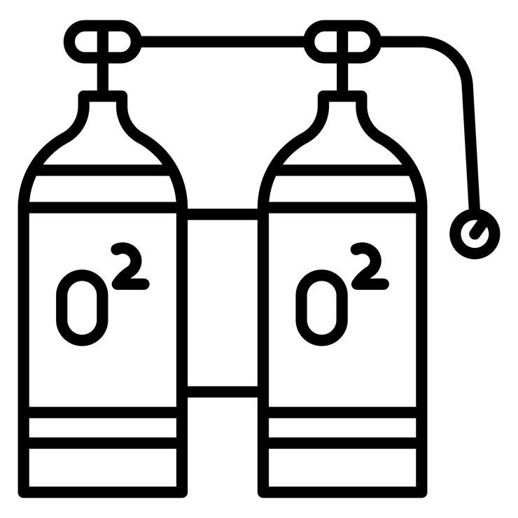Vector diving cylinder vector icon can be used for vacation and tourism iconset