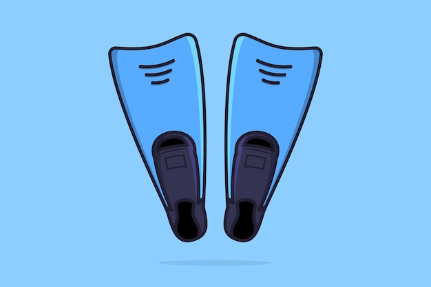 Diving Flippers vector icon illustration. Swimming objects icon design concept.