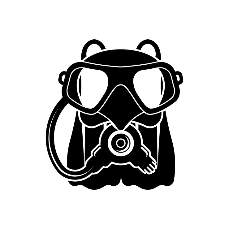Vector diving goggles icon symbolillustration design template