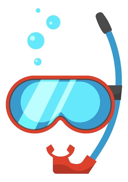 Maschera subacquea con boccaglio. simbolo di immersione. segno di nuoto subacqueo