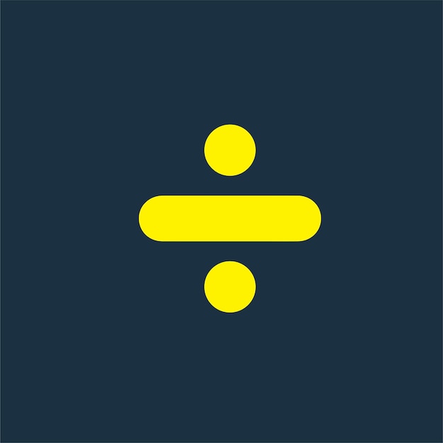 Vector divisie symbool fundamentele wiskundige symbolen ondertekenen rekenmachine knop pictogram bedrijfsfinanciën concept
