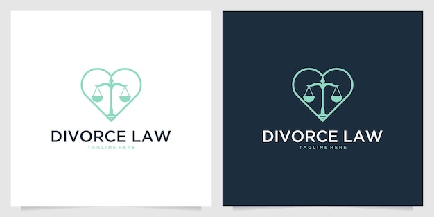 Divorce law logo design