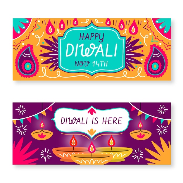 Diwali banners concept