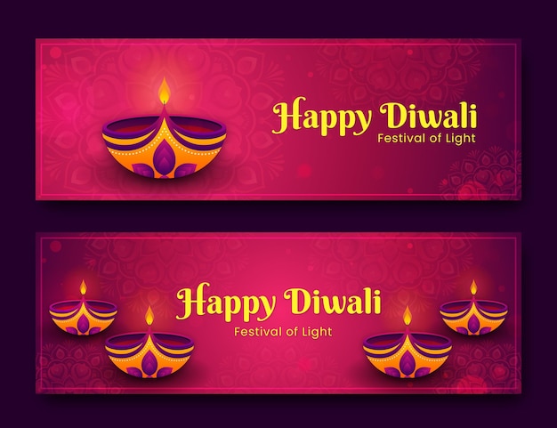 Diwali banners concept