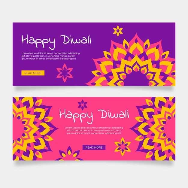 Vettore modello di banner diwali