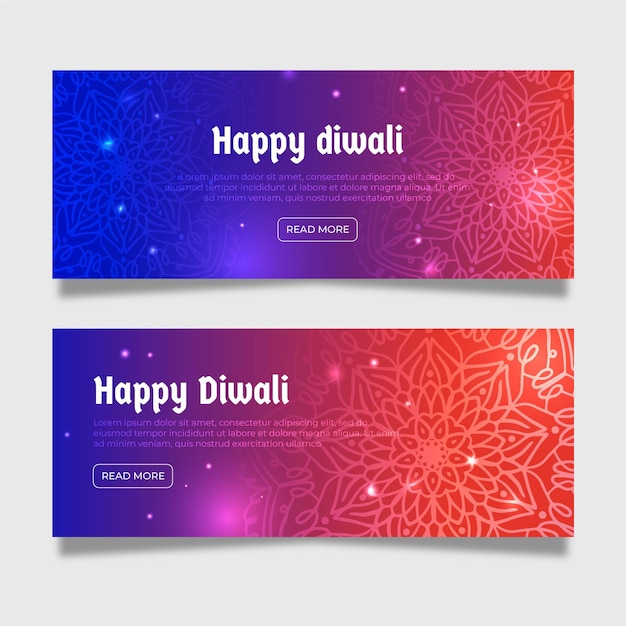 Vector diwali banners template