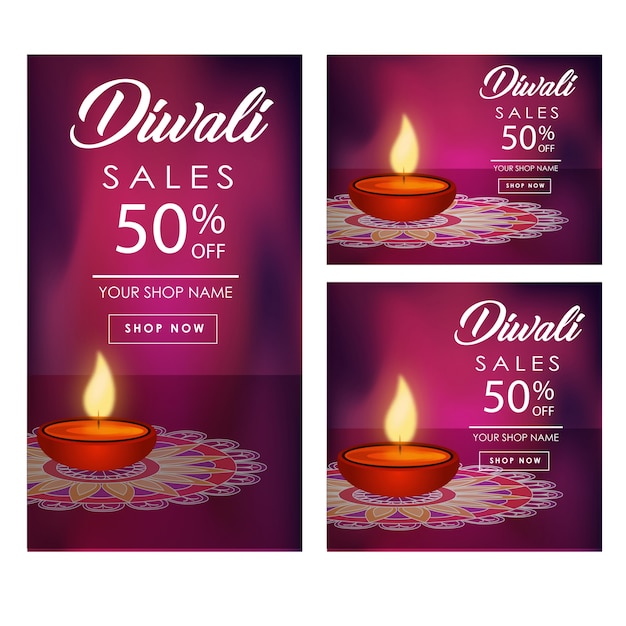 Вектор Коллекция брошюра diwali