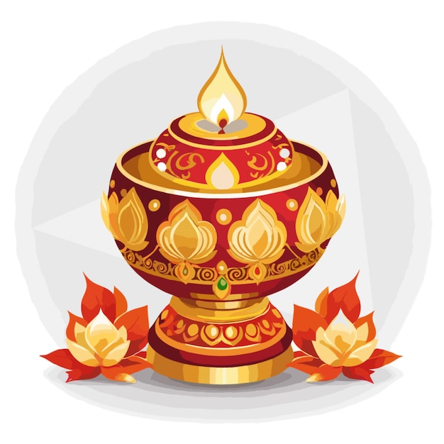 Diwali cartoon vector on a white background