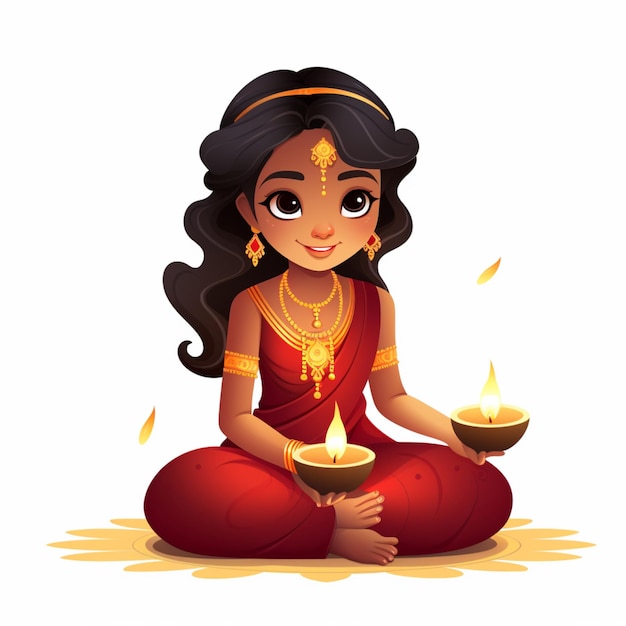 Diwali cartoon vector