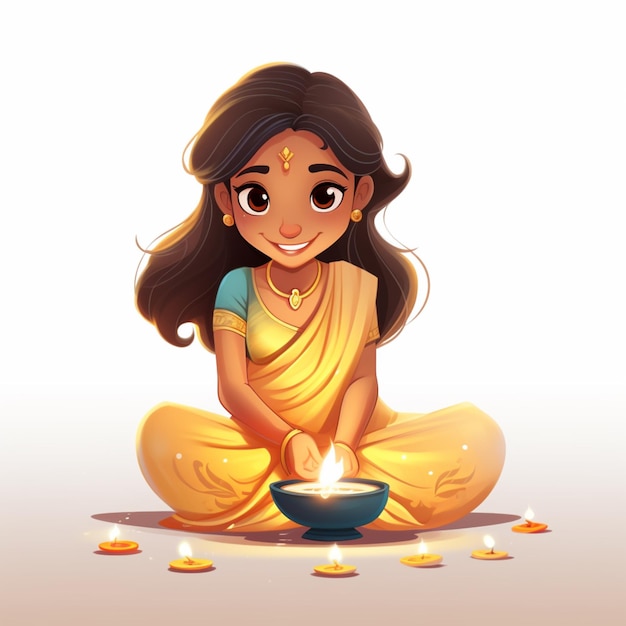 Diwali cartoon vector