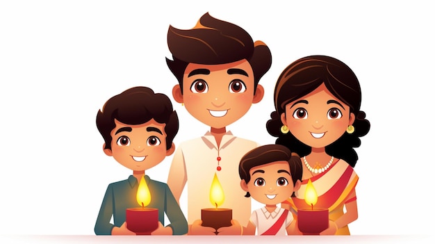 Diwali cartoon vector