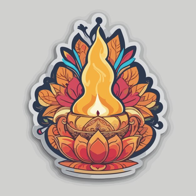 Vector diwali cartoon vector