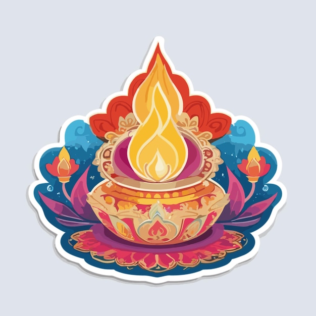 Vector diwali cartoon vector