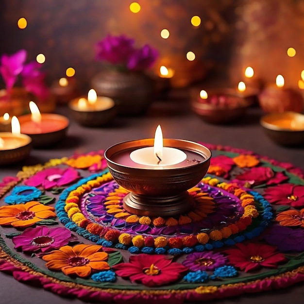 Diwali celebration Indian festival of lights Diya oil