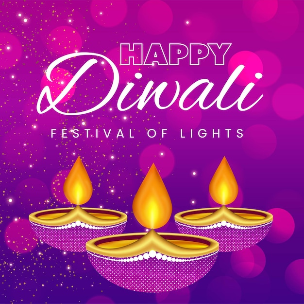 Diwali celebration social media post template