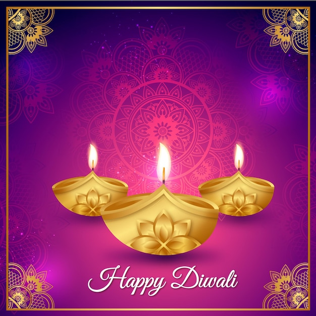 Diwali-concept in plat ontwerp