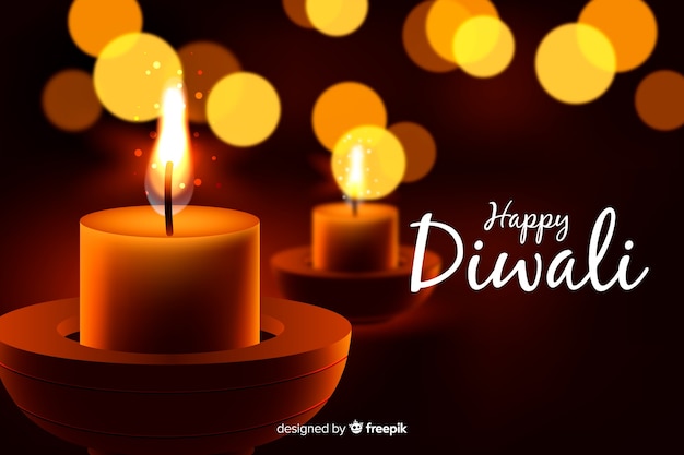 Diwali concept with realistic background